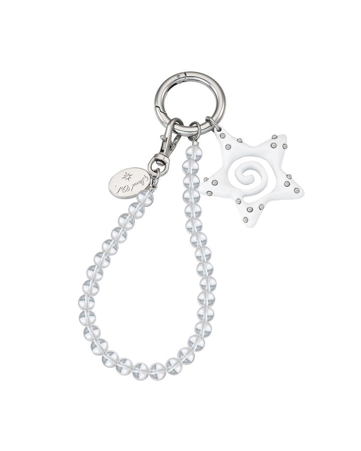 Stand Oil Dot Star Keyring — Silver