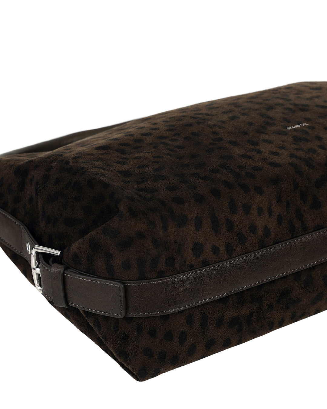 Stand Oil Mushy Bag — Nubuck Slouch Tote — Leopard Brown
