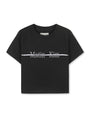 Matin Kim Logo Cutted Crop Top — Black