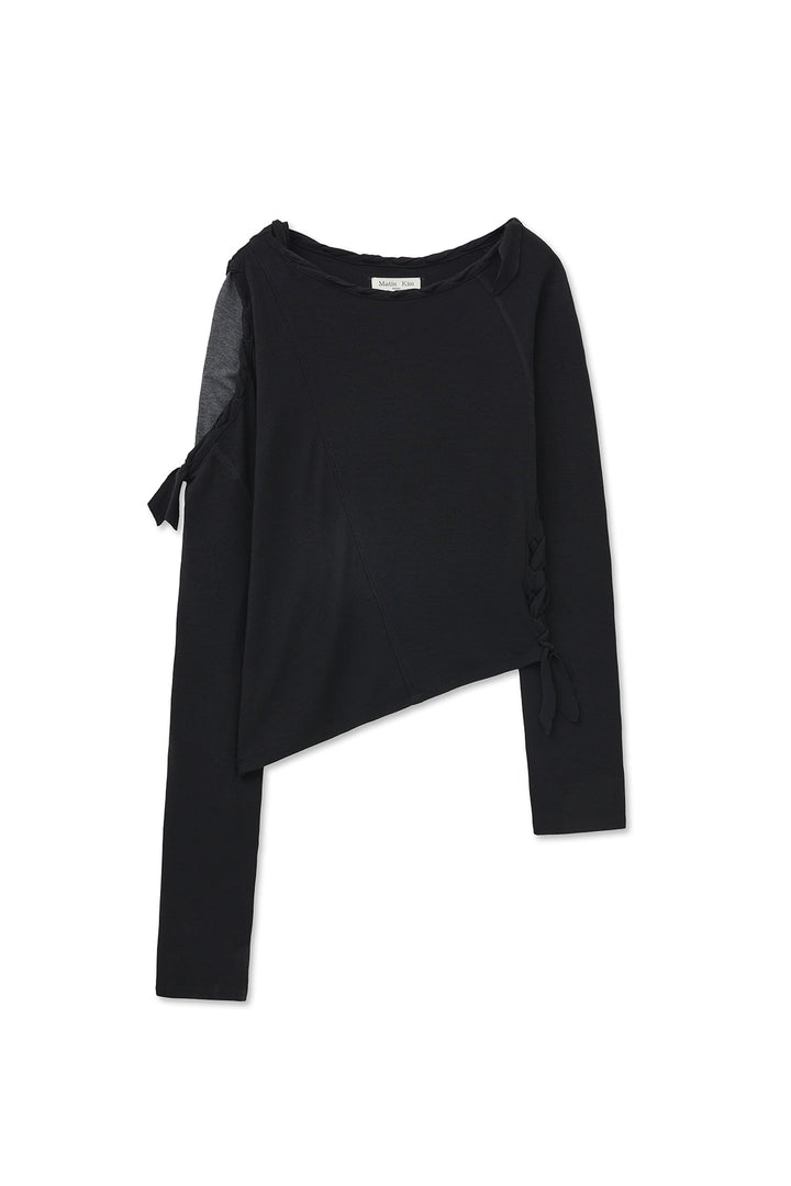 Matin Kim Weaving Long Sleeve Top — Black