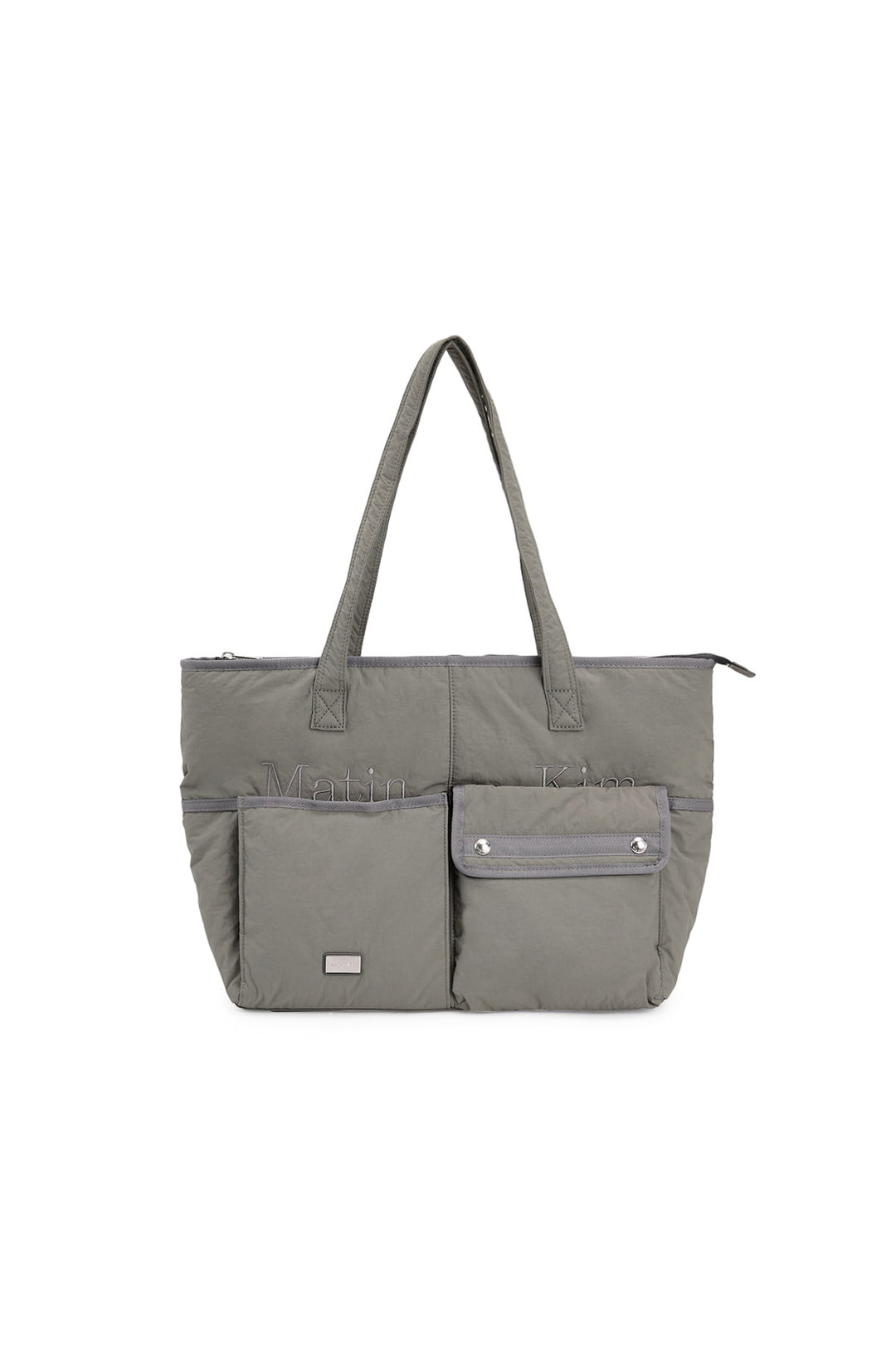 Matin Kim Pocket Utility Nylon Shoulder Bag — Khaki