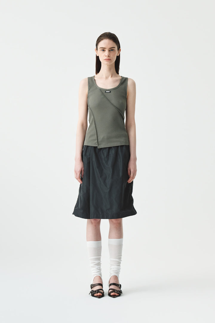 KIMMATIN String Point Banding Wrap Shorts — Charcoal