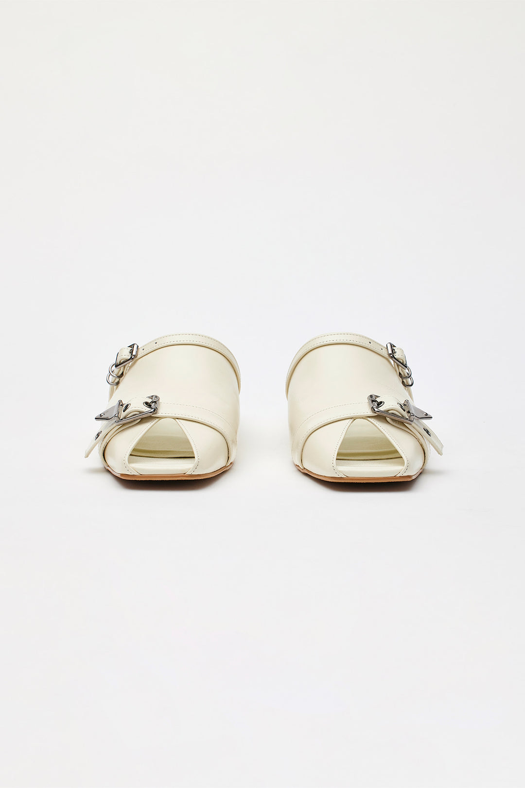 KIMMATIN Open Toe Strap Mule — Ivory