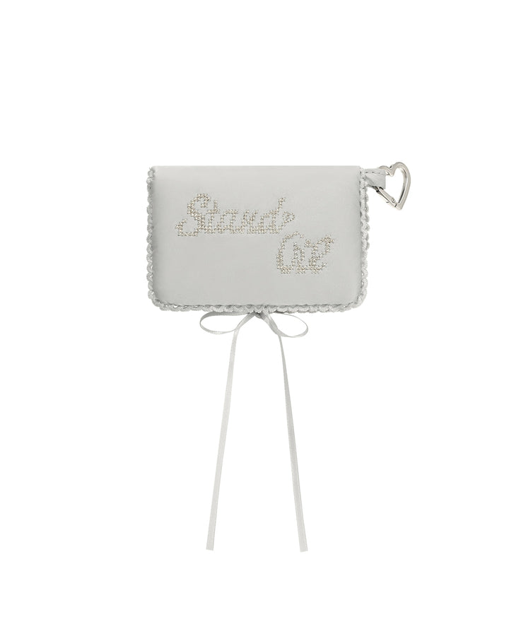 Stand Oil Memory Fluffy Keyring — Silver