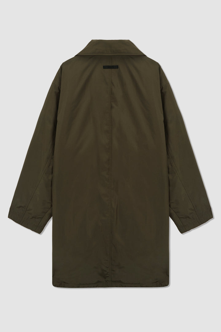 KIMMATIN Highneck Oversize Padded Jumper — Khaki