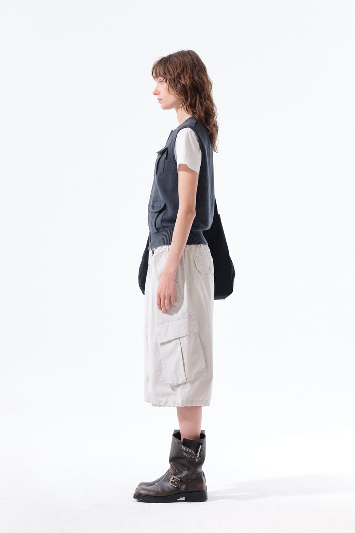 Matin Kim Pocket Washed Knit Vest — Charcoal