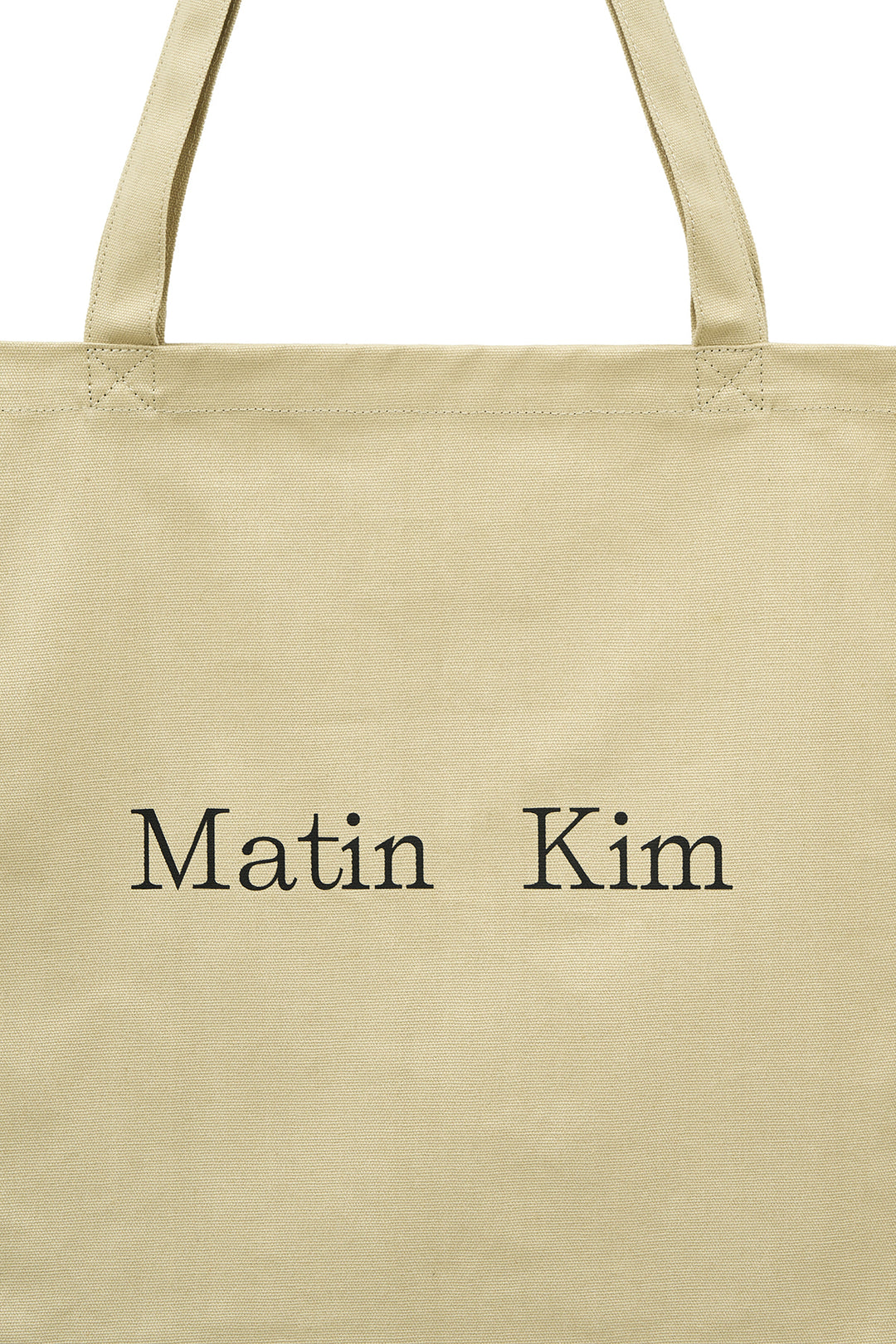 Matin Kim Eyelet Logo Canvas Ecobag — Beige