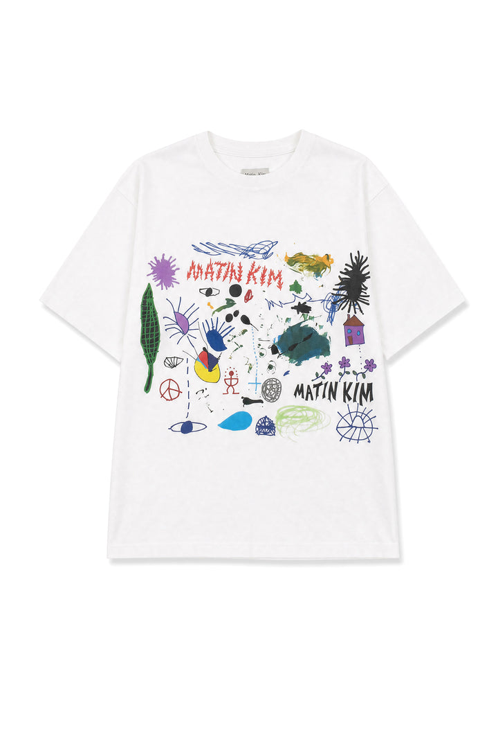 Matin Kim x Stefan Meier Artwork Top — White