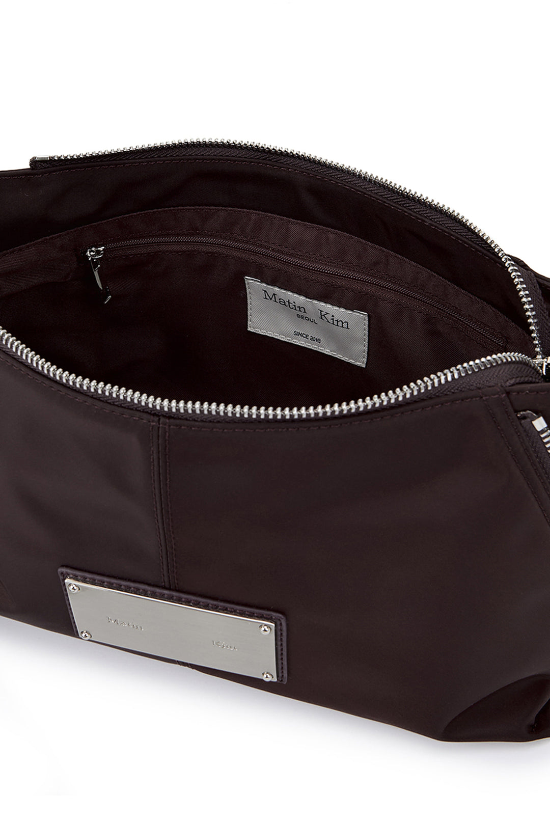 Matin Kim Side Zipper Two-Way Nylon Bag — Wine