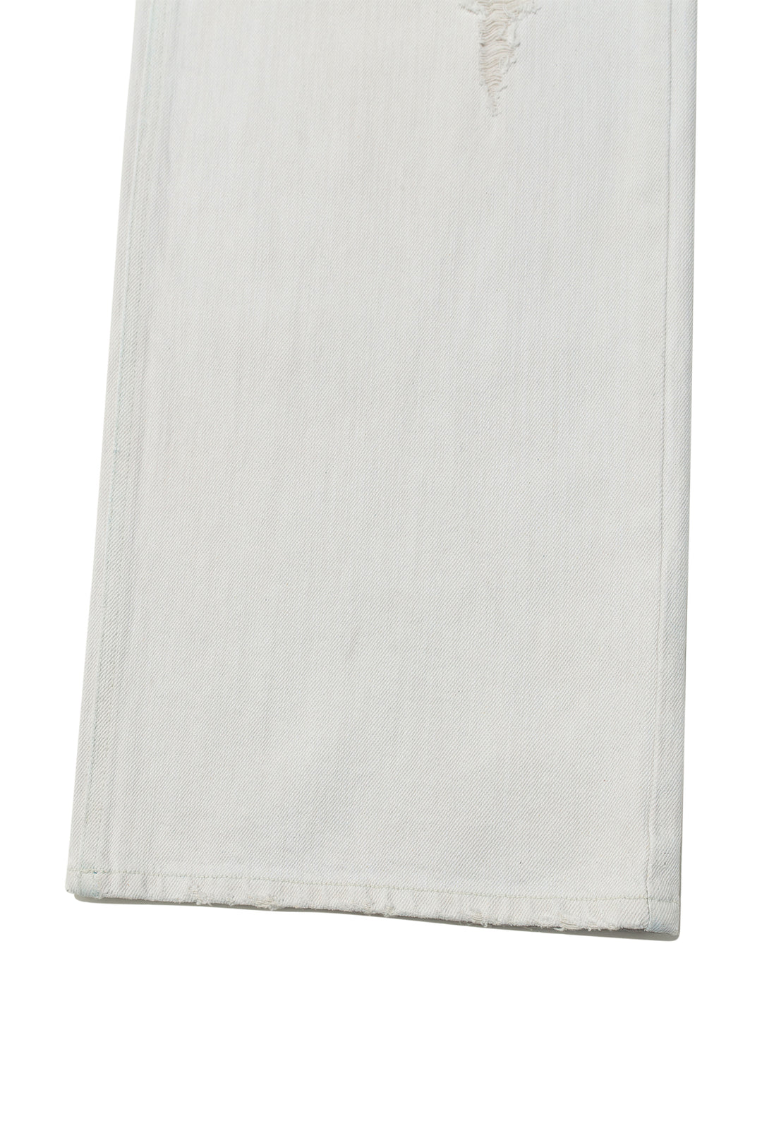 Matin Kim Damage Point Washed Wide Denim — Light Grey