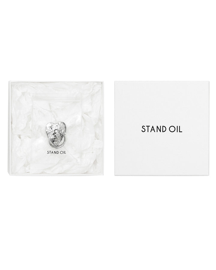 Stand Oil Heart Initial Gripring — Silver