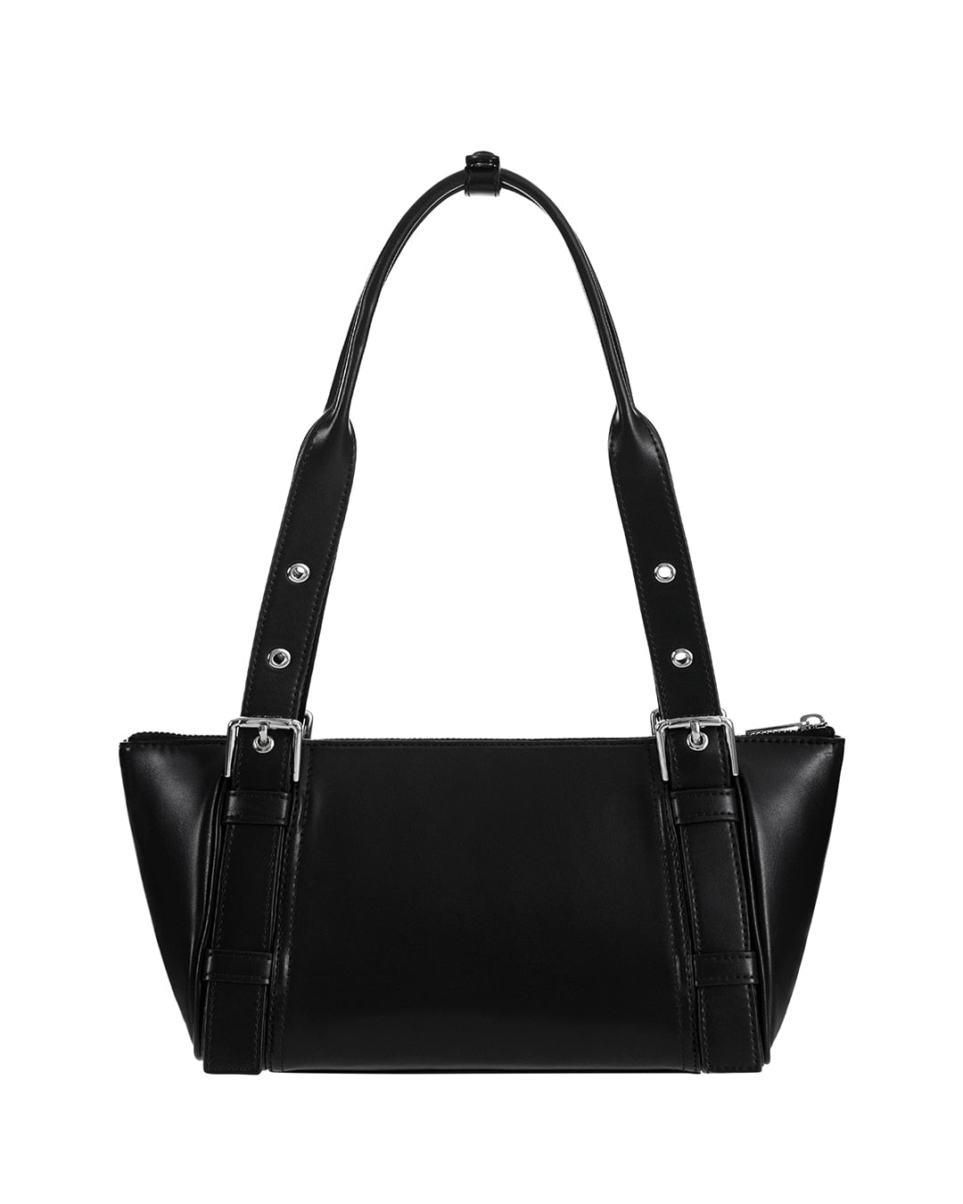 Stand Oil Boat Bag — Glossy Shoulder Crossbody — Black