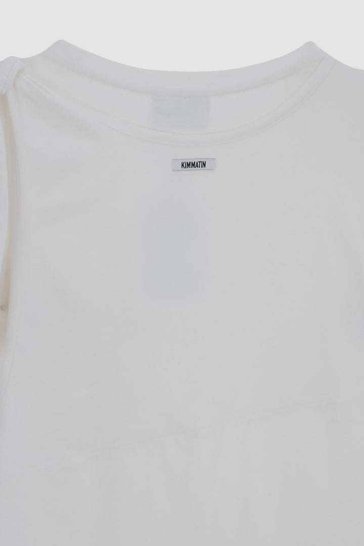 KIMMATIN Twist Strap Long Sleeve Top — Ivory
