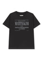 Matin Kim Lettering Graffiti Crease Top — Black