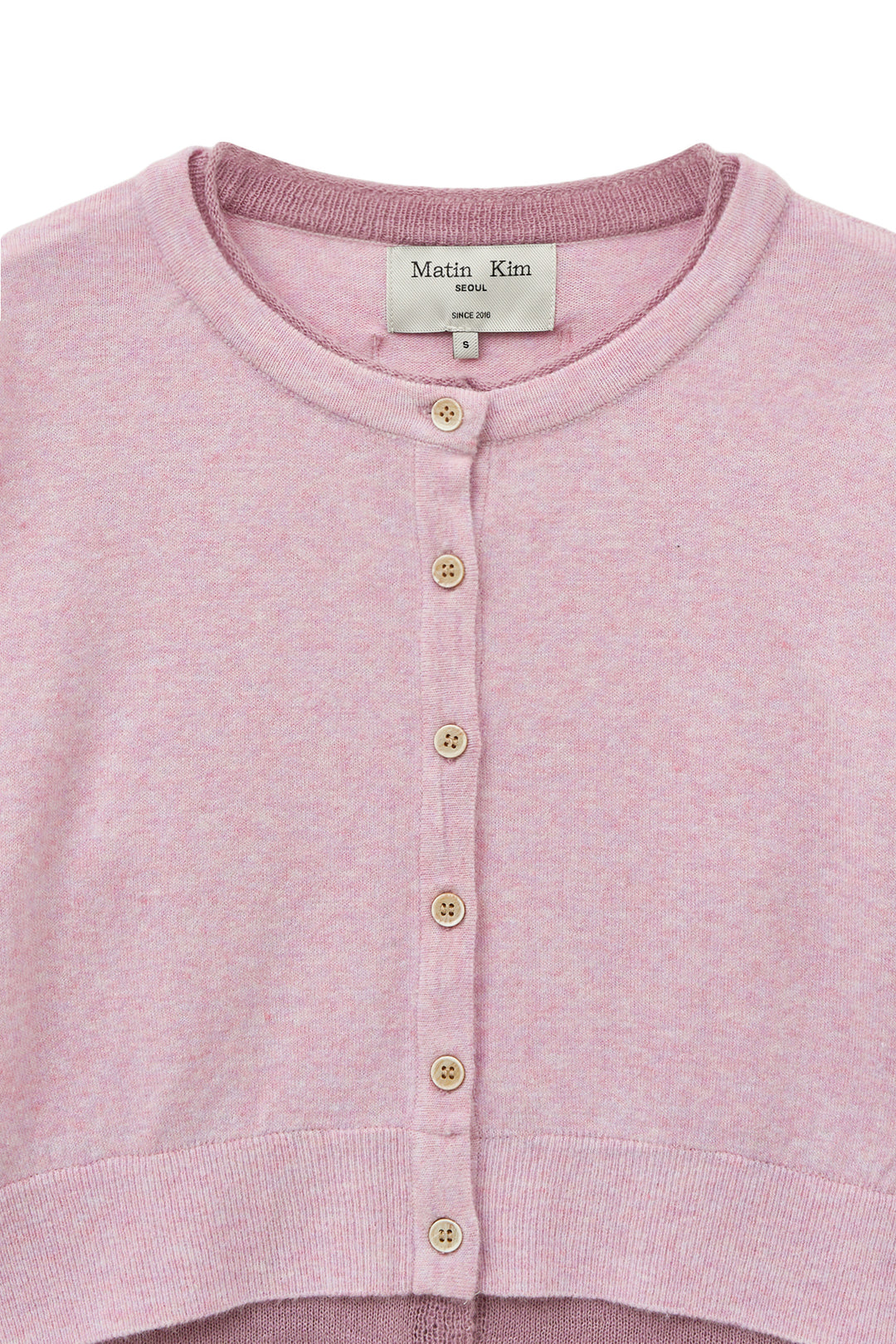 Matin Kim Layered Texture Knit Cardigan in Lilac