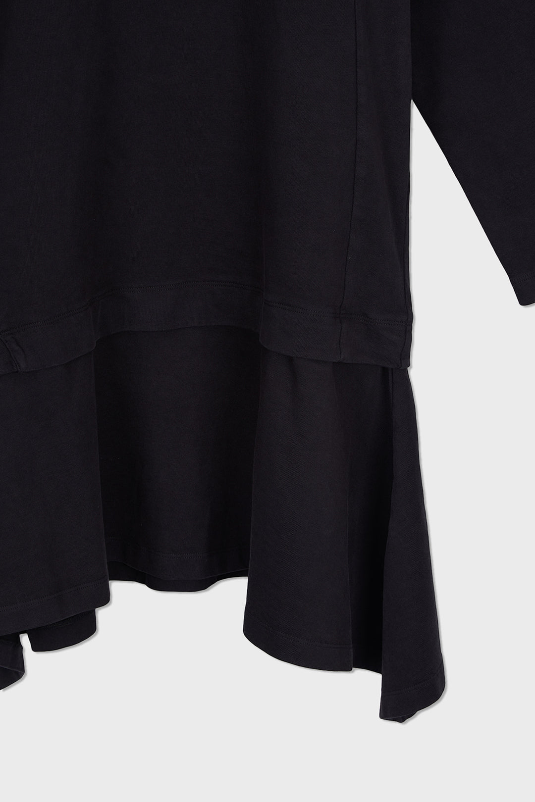 KIMMATIN Back Open Hoody Jersey Dress — Charcoal