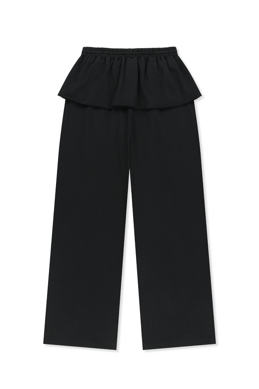 Matin Kim Layered Skirt Jersey Pants — Black