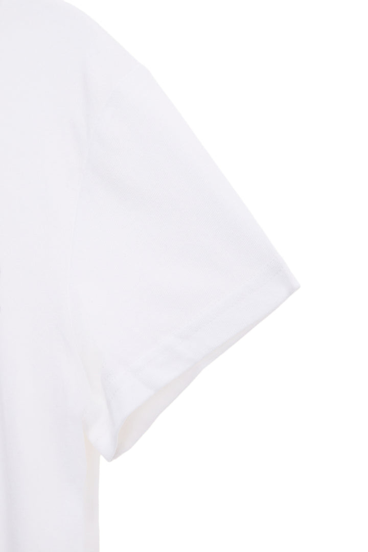 Matin Kim Stamp Logo Graphic Crop Top — White