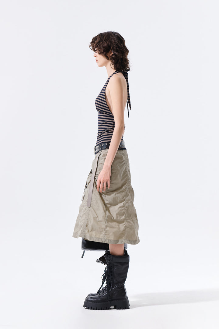 Matin Kim Striped Halter Neck Top — Navy blue