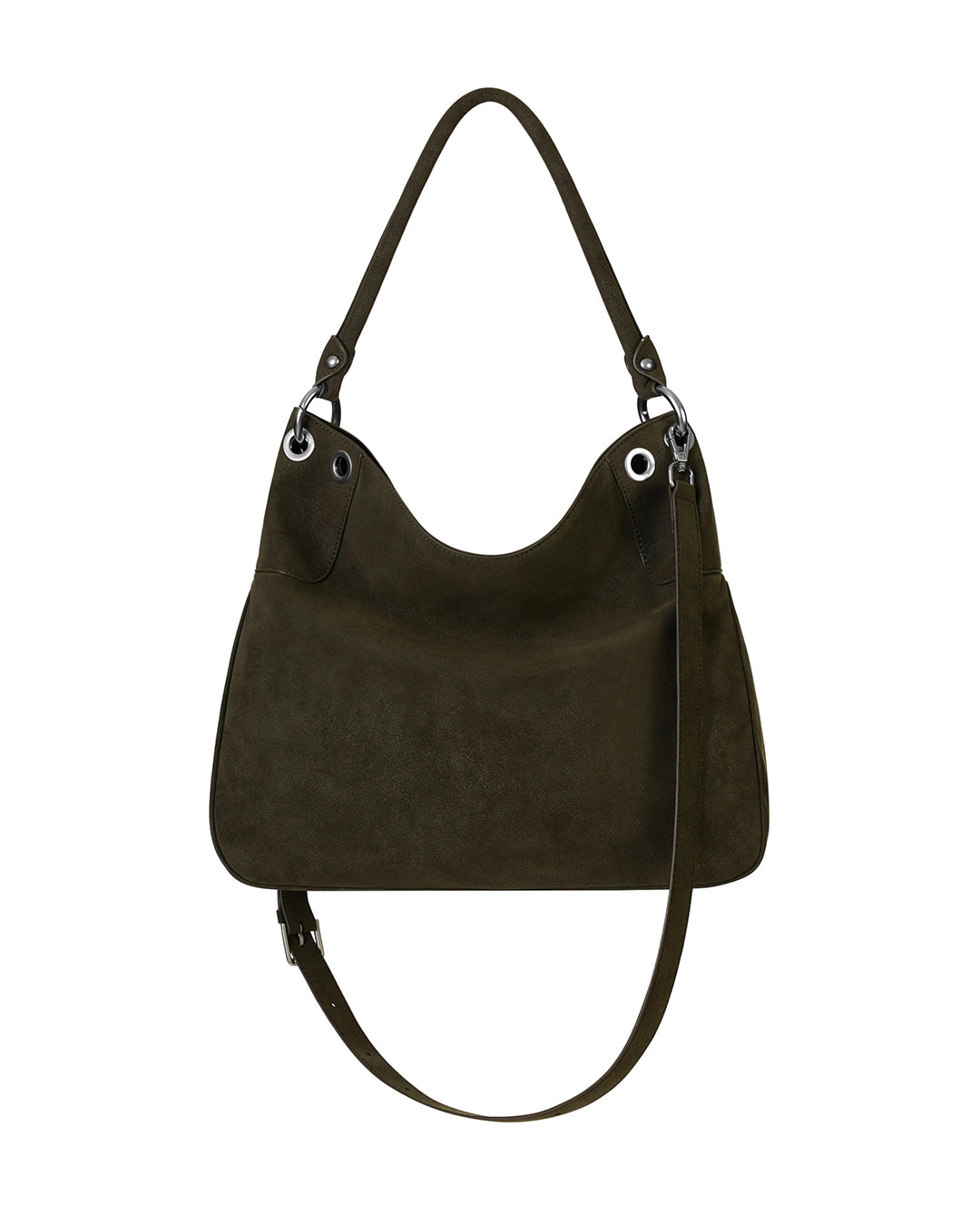 Stand Oil Lua Bag — Nubuck Crossbody — Khaki Brown