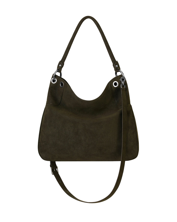 Stand Oil Lua Bag — Nubuck Crossbody — Khaki Brown