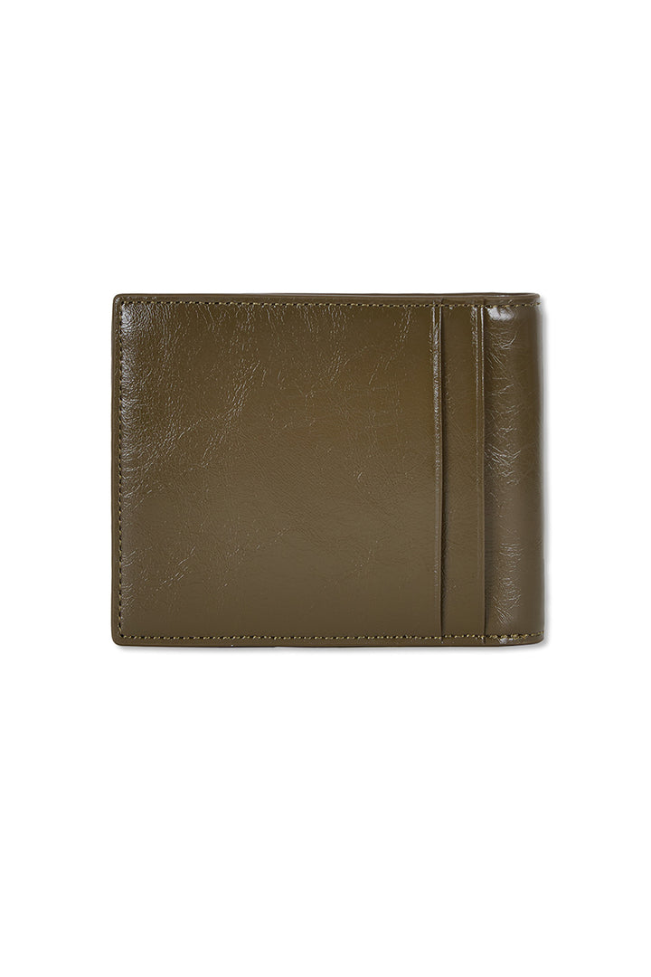 Matin Kim Steel Logo Business Wallet — Khaki