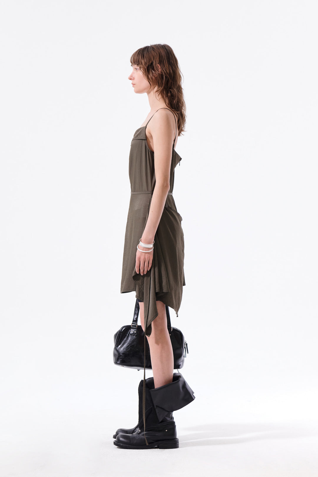 Matin Kim Sleeveless Wrap Dress — Khaki