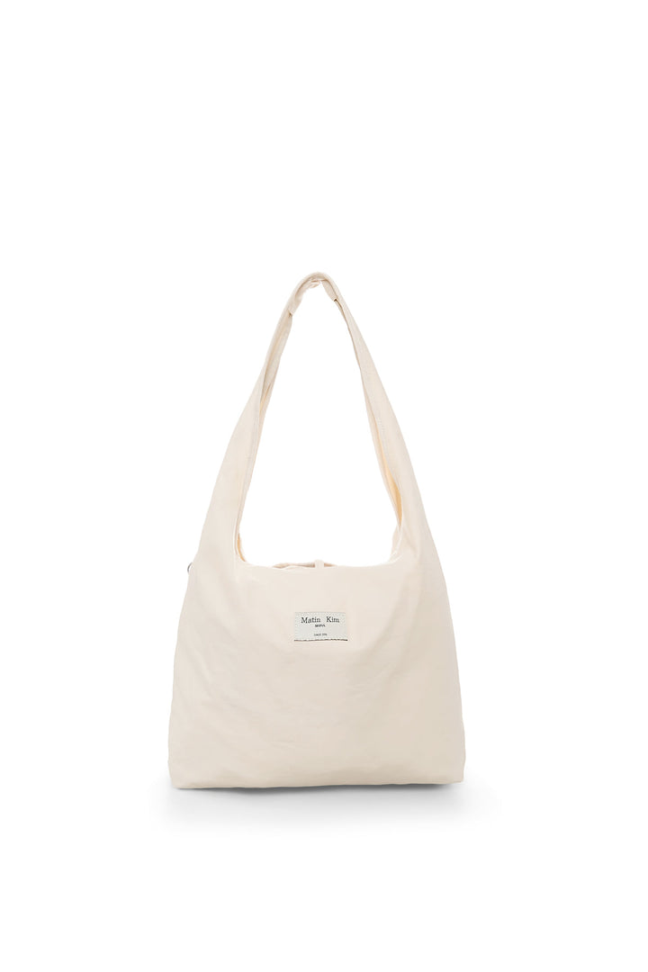 Matin Kim Logo Point Round Ecobag — Ivory