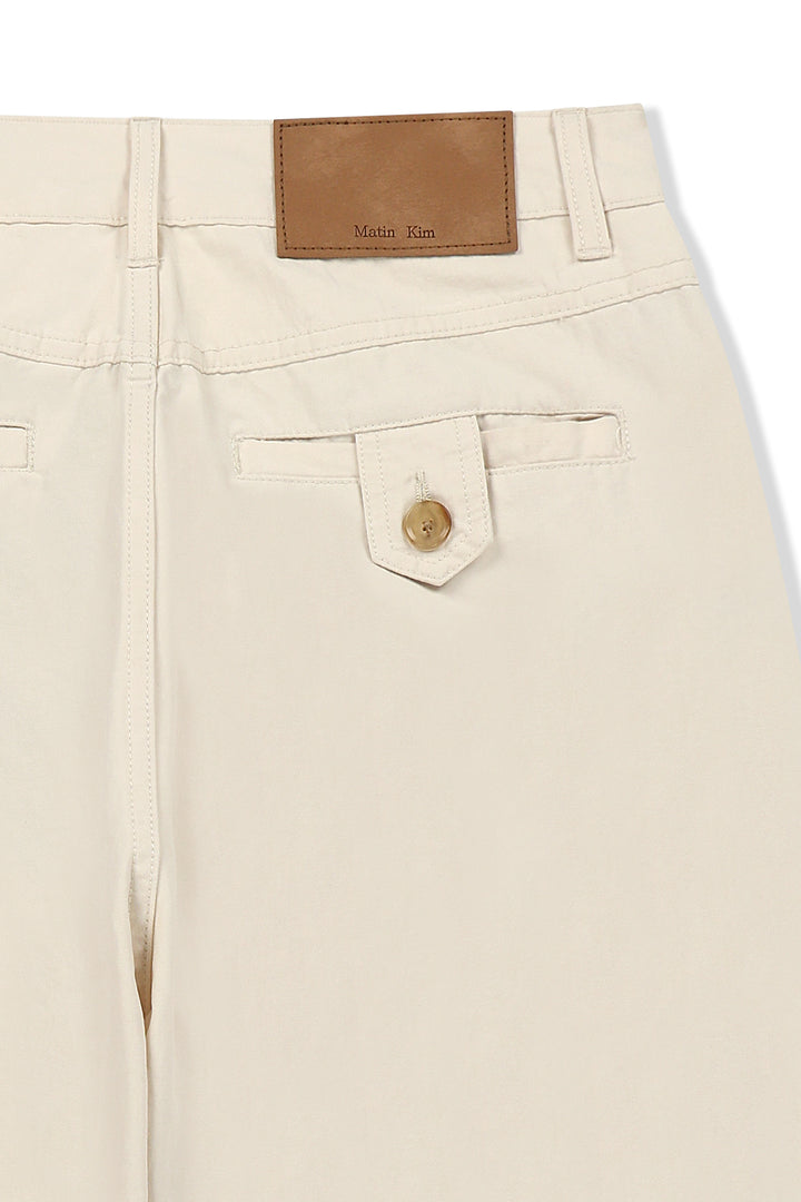 Matin Kim Stud Point Color Denim Pants — Cream