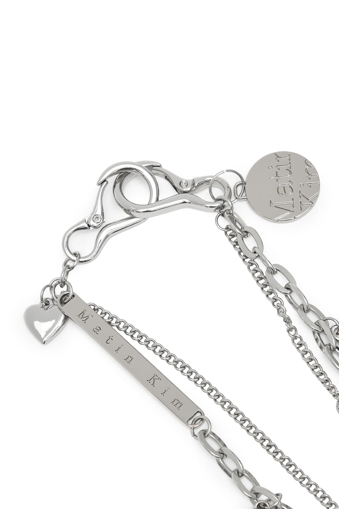 Matin Kim Double Metal Chain Strap — Silver
