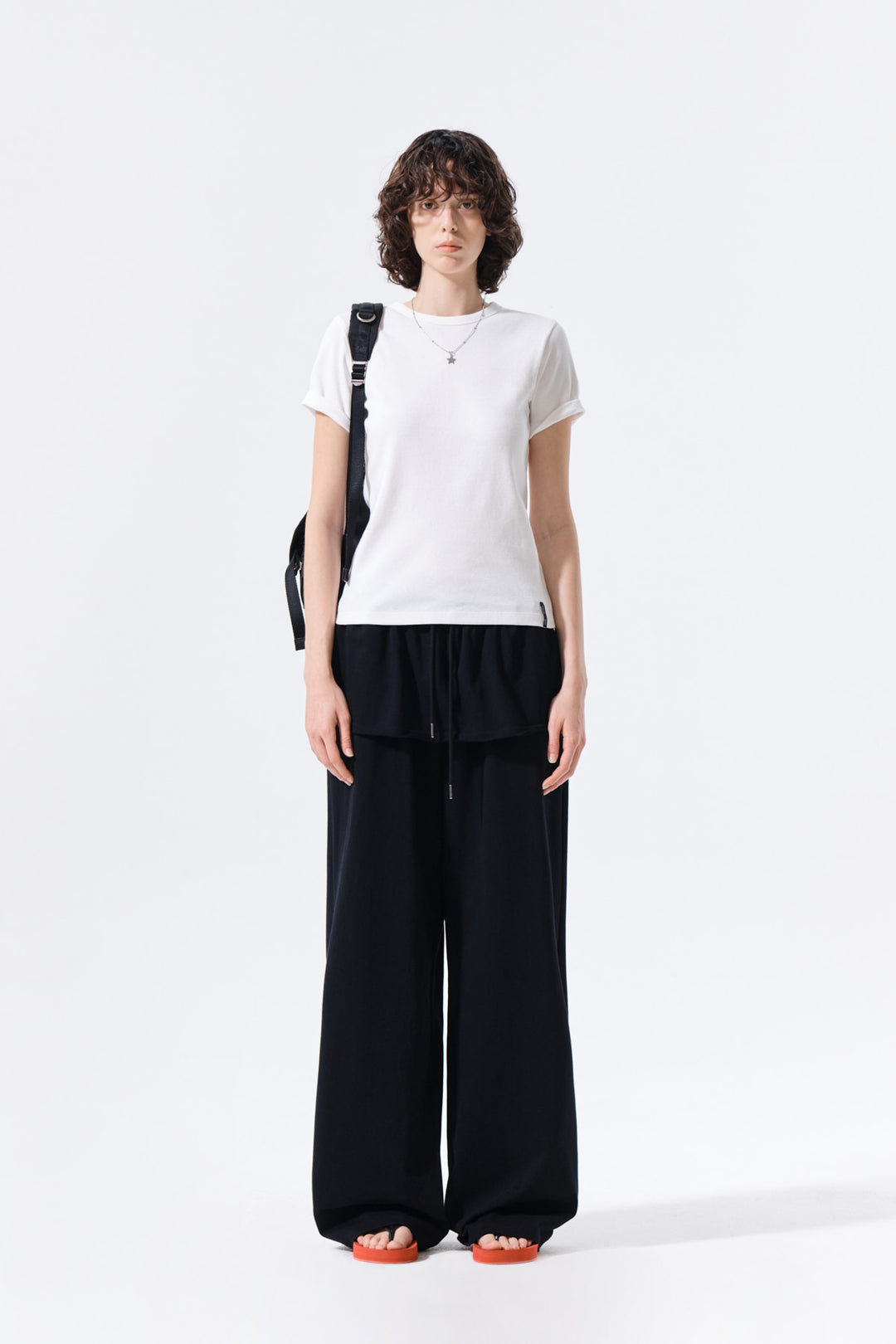 Matin Kim Layered Skirt Jersey Pants — Black