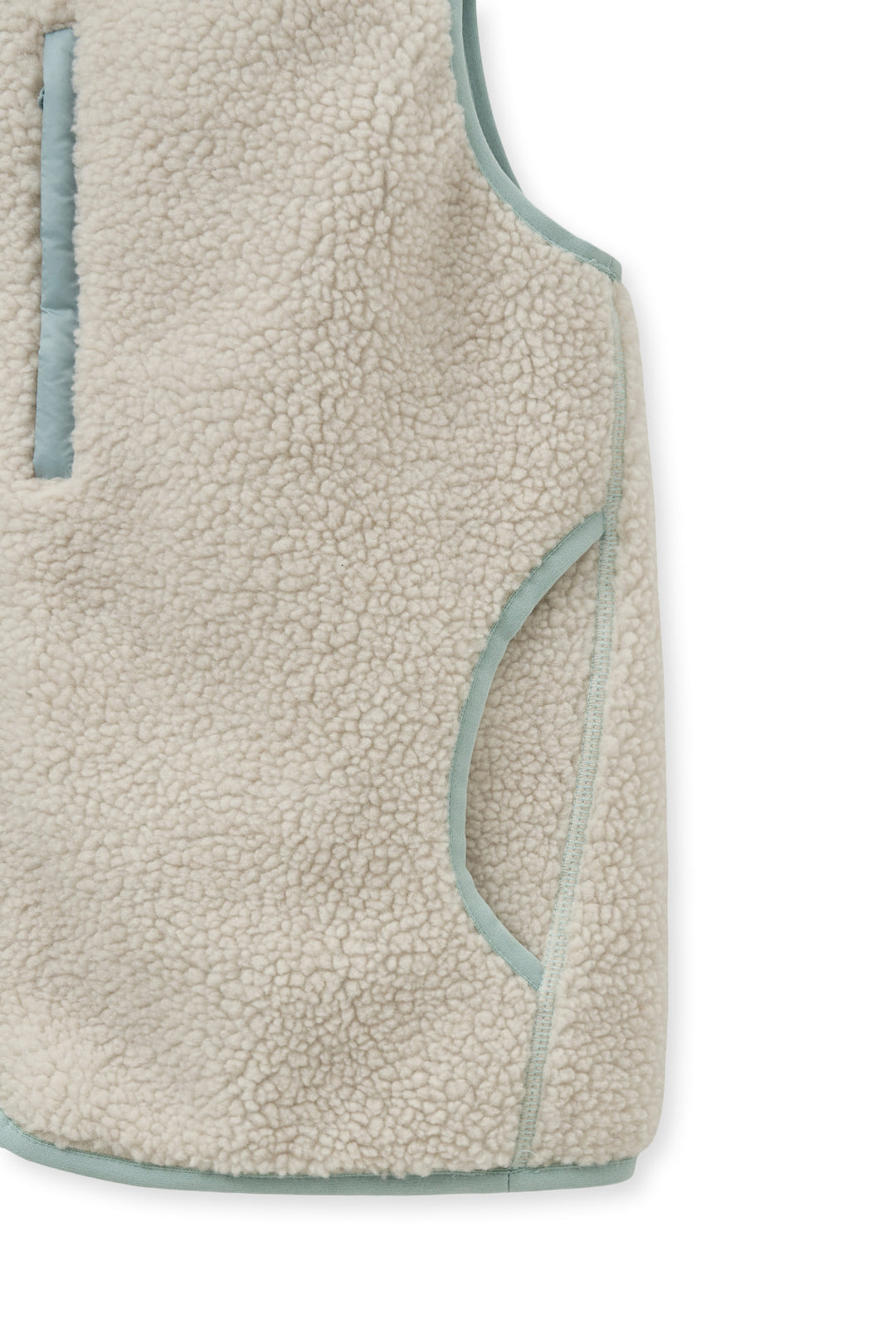 Matin Kim Fleece Hoody Vest — Ivory