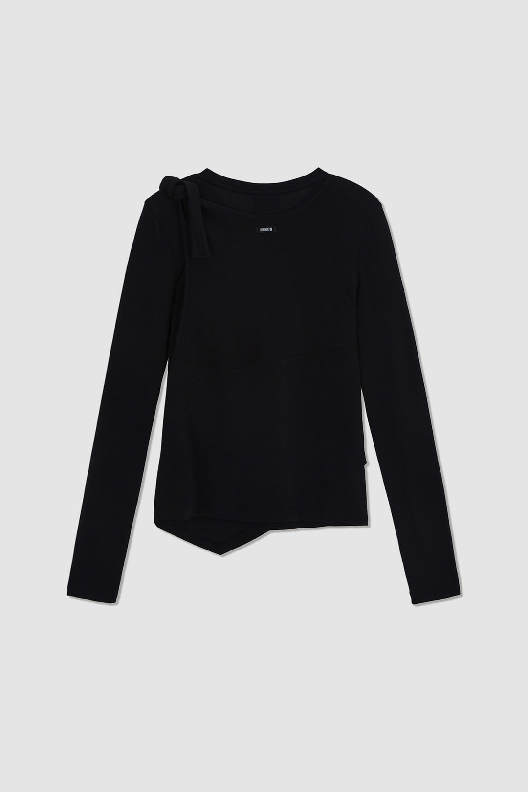 KIMMATIN Twist Strap Long Sleeve Top — Black