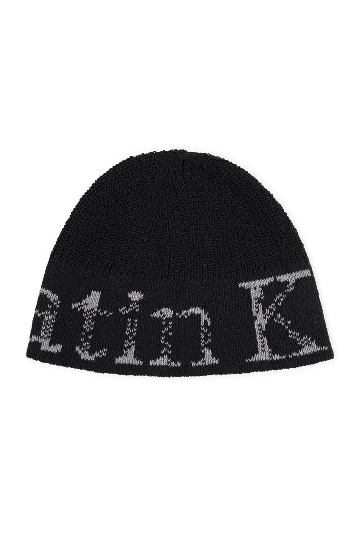 Matin Kim Cracked Logo Light Bucket Beanie — Black