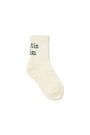 Matin Kim Big Logo Crew Socks — Ivory
