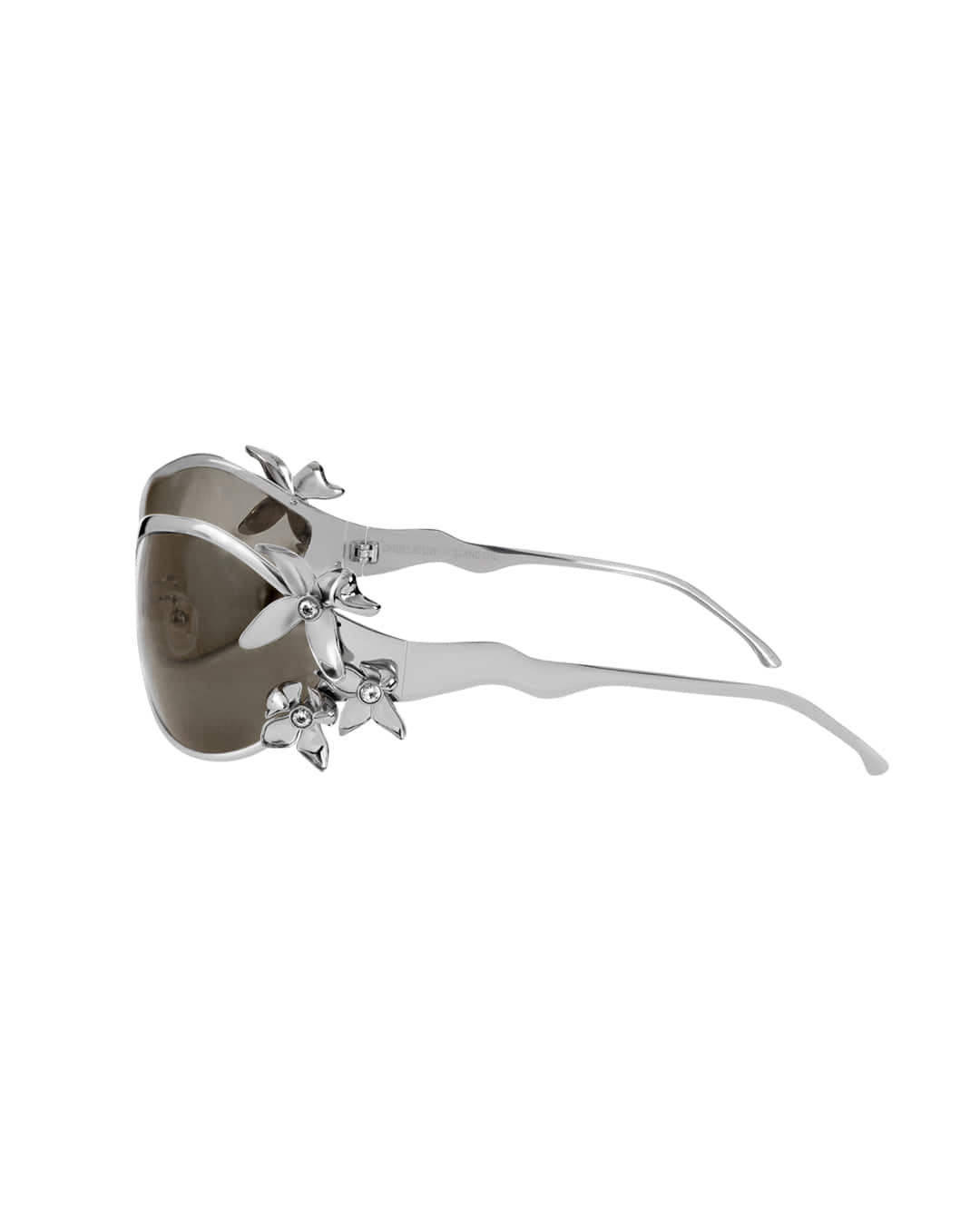 Stand Oil Flora Sunglasses — Round Goggle Frame — Silver