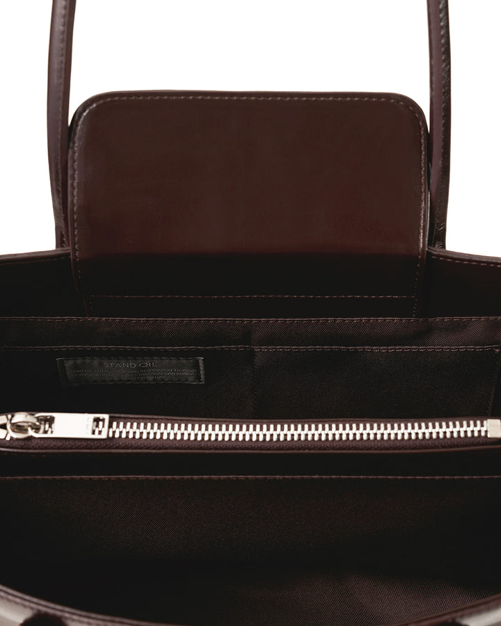 Stand Oil Square Low Bag — Maroon