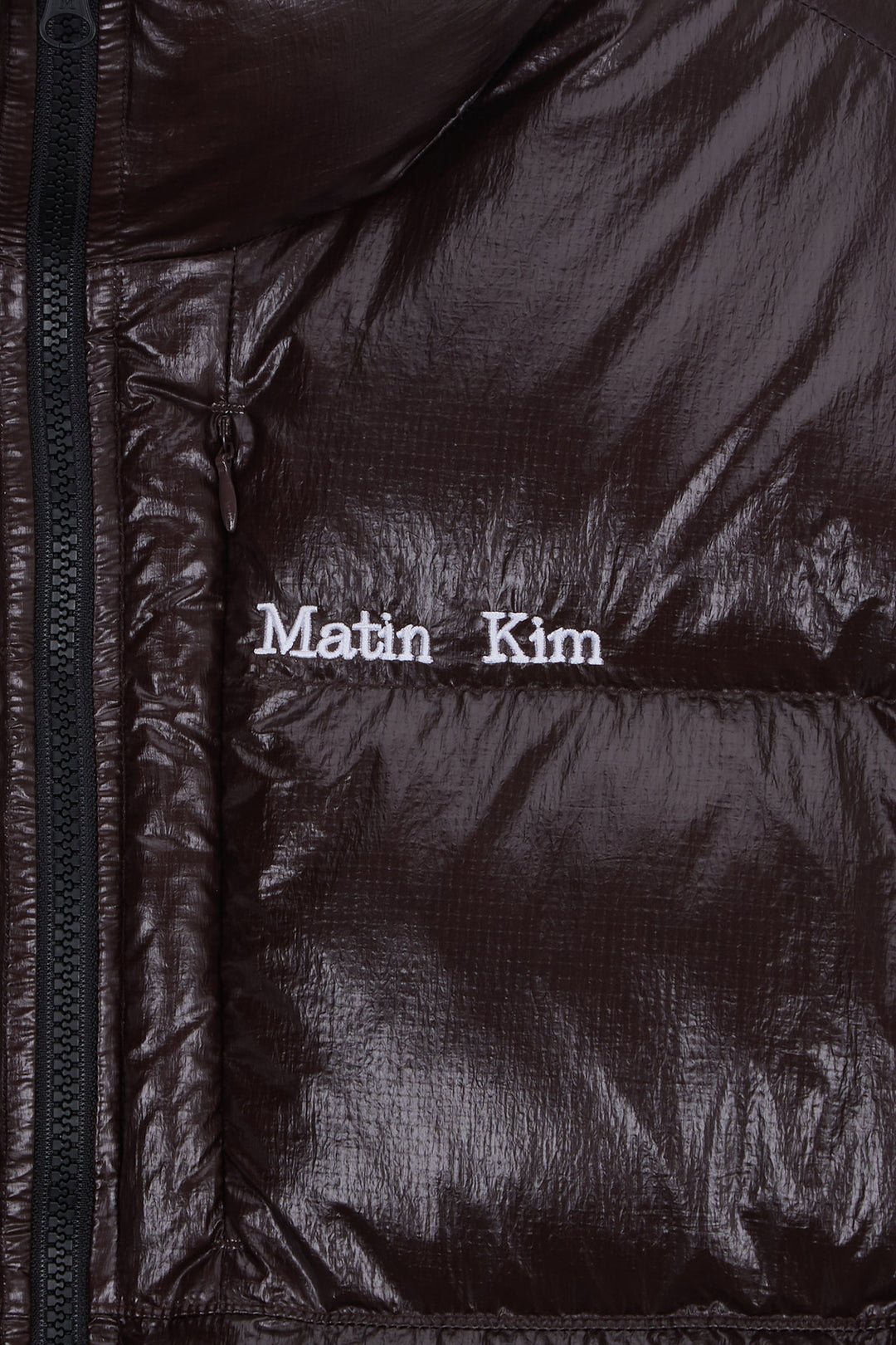 Matin Kim Small Logo Volume Down Jumper — Brown