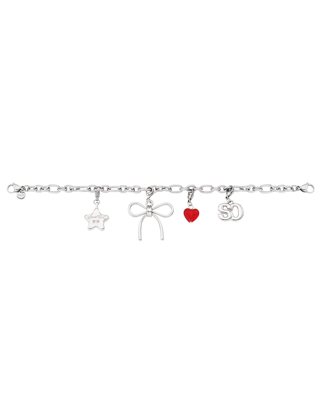 Stand Oil Memory Link Chain Bag Charm — Silver