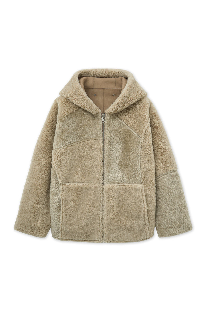 Matin Kim Reversible Hoody Mustang — Beige