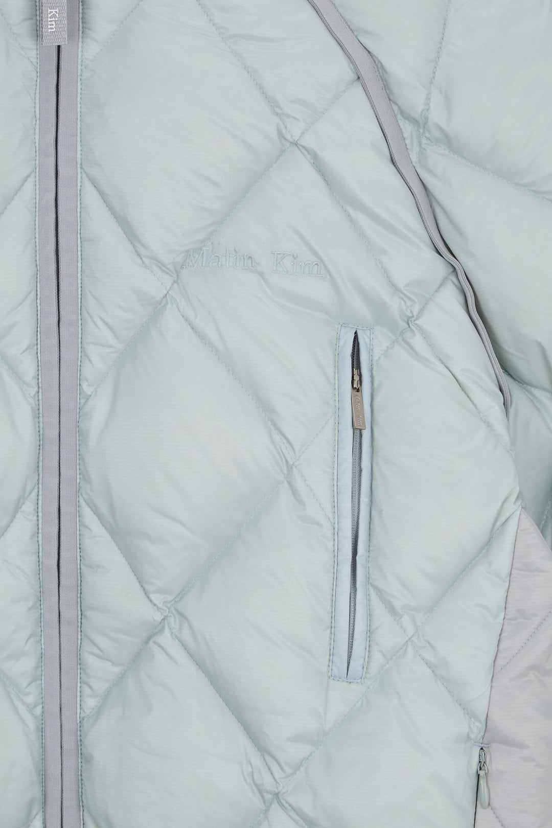 Matin Kim Quilting Hoody Lightweight Jumper — Mint