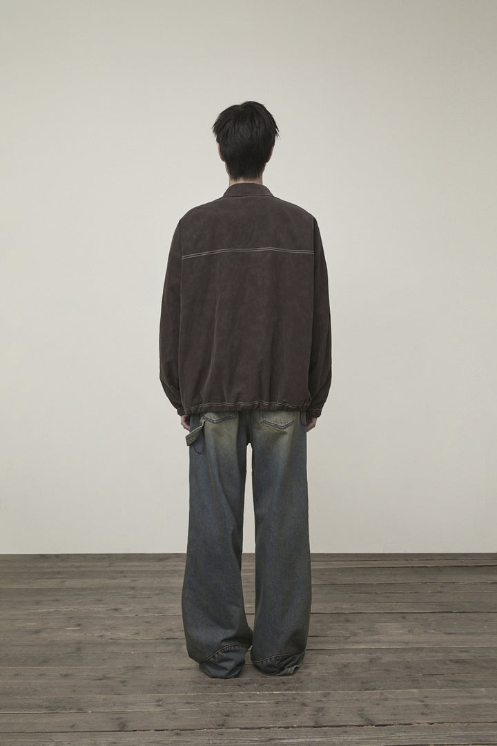 Matin Kim Stitch Point High Neck Jumper — Brown