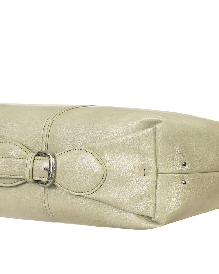 Stand Oil Tickle Bag — Glossy Half-Moon Crossbody — Olive