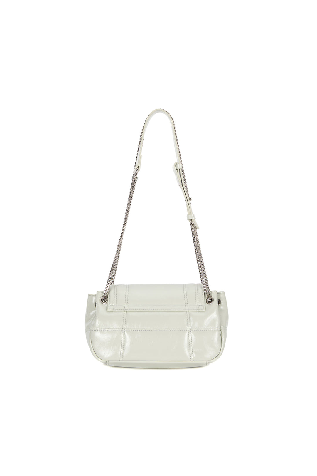 Matin Kim Glossy Quilting Small Chain Bag — Light Grey