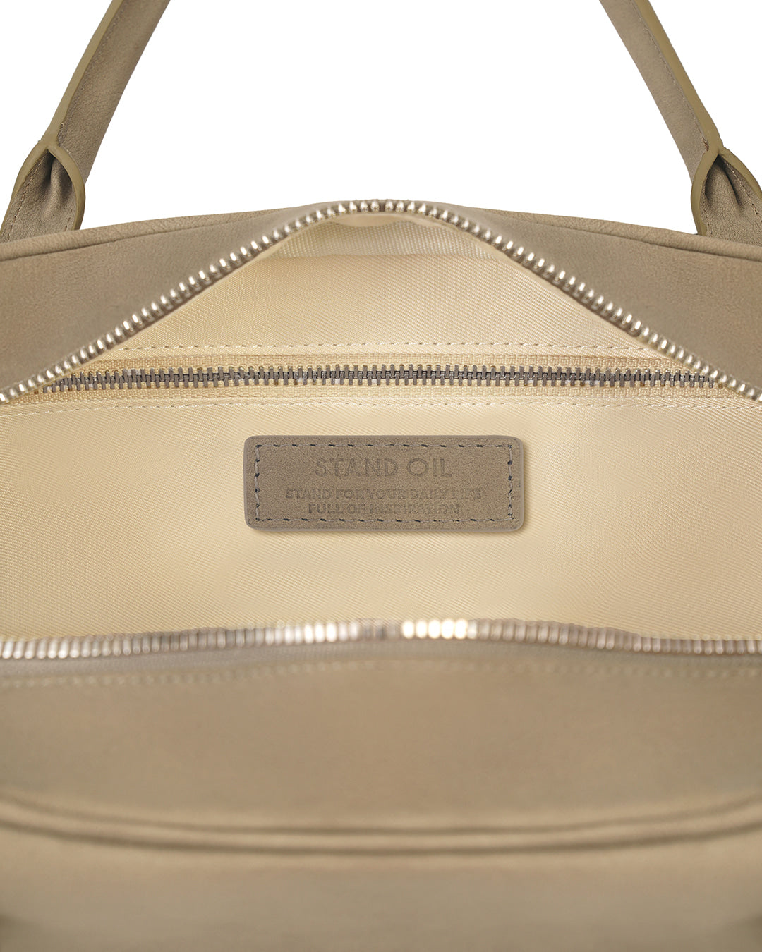 Stand Oil Square Bowling Bag — Taupe