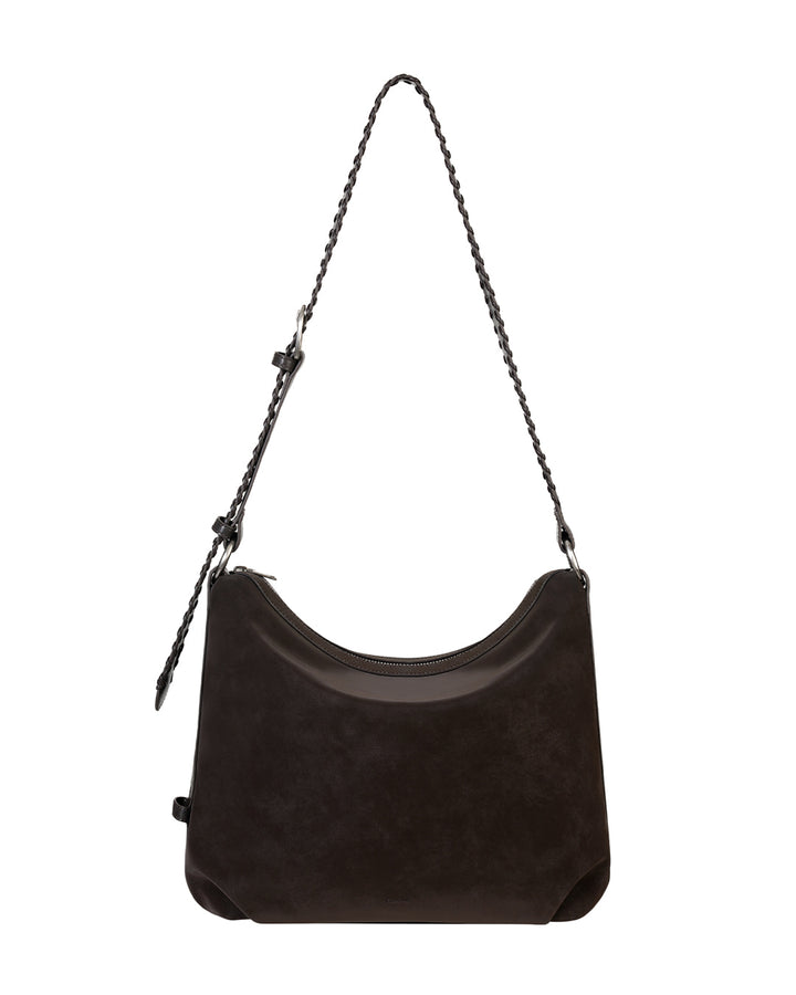 Stand Oil Seine Bag — Twisted Nubuck Crossbody — Maroon