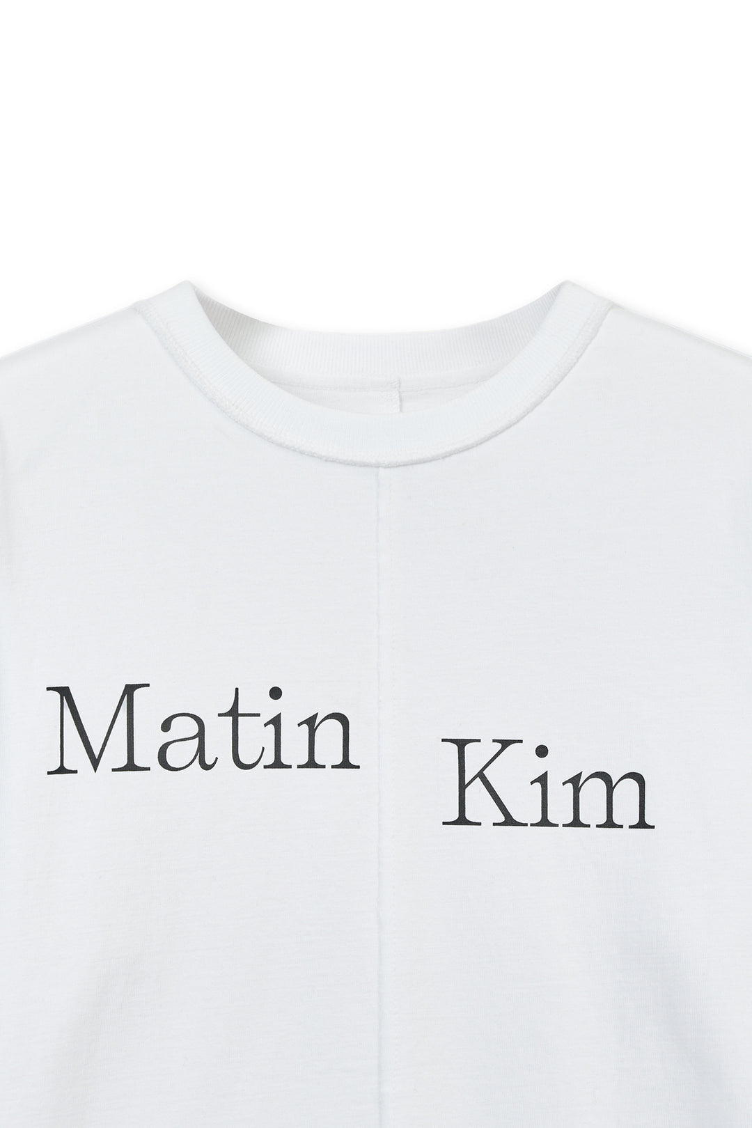 Matin Kim Asymmetric Logo Top — White