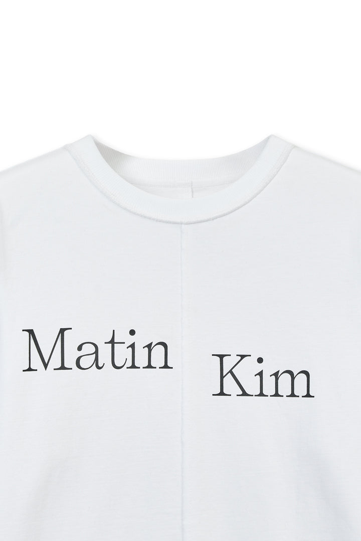 Matin Kim Asymmetric Logo Top — White