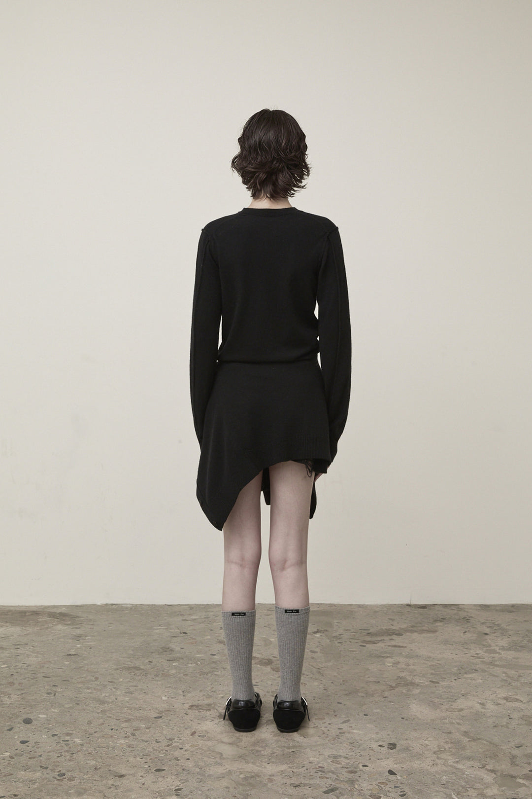 Matin Kim Cashmere Blended Round Knit — Black