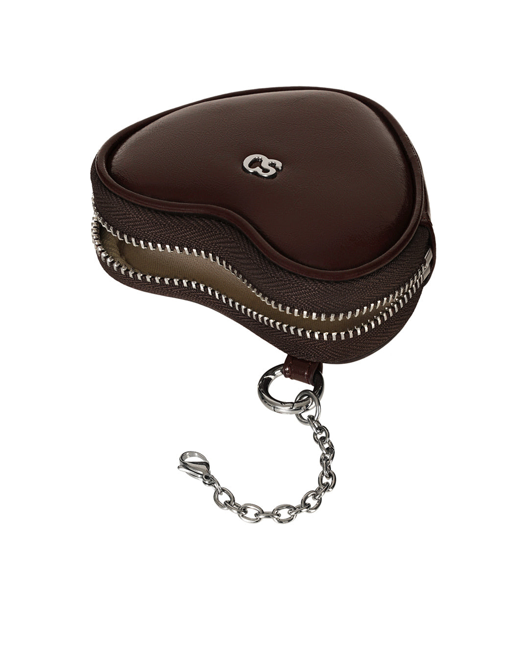 Stand Oil Heart Pods Keyring — Maroon